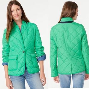 J Crew Neon Green Quilted Regent Blazer NWT S